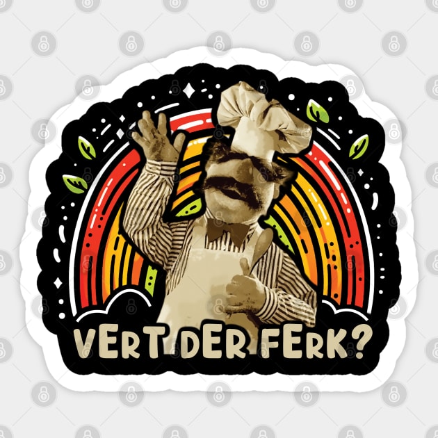 Vert Der Ferk Sticker by Trendsdk